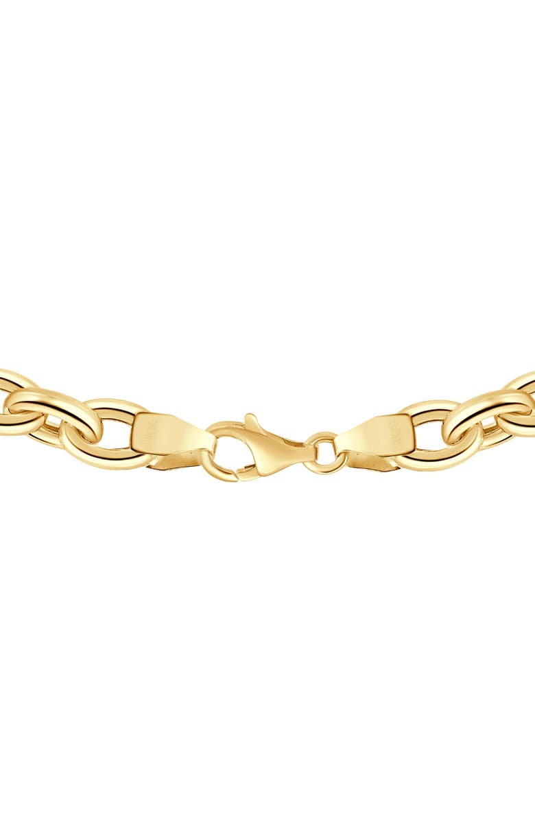 Bliss Diamond 14k Gold Women's 24" Chain Necklace 32 Grams 7.5mm Thick, Alternate, color, 14K Yellow Gold