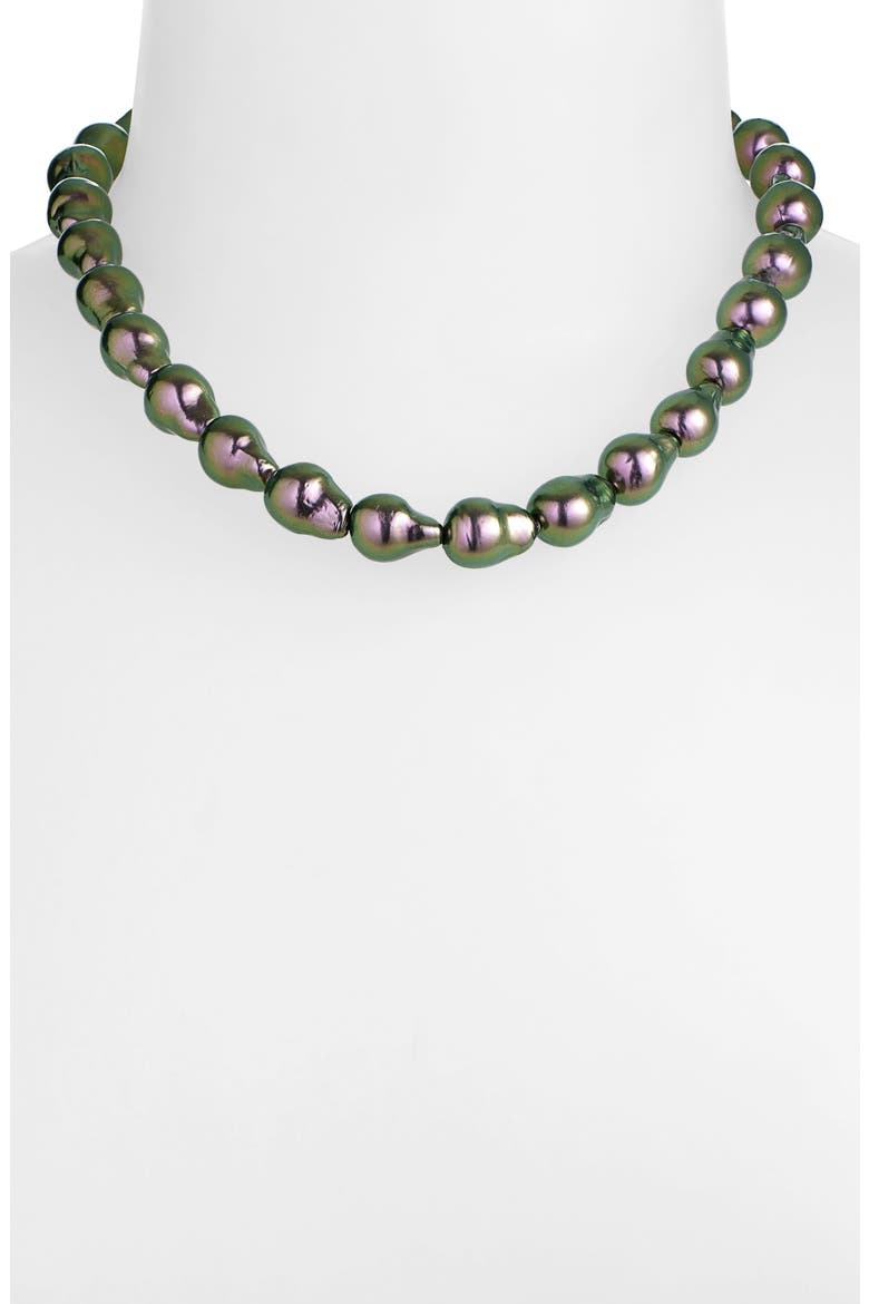 Baroque Imitation Pearl Collar Necklace, Alternate, color, TAHITIAN PEARL