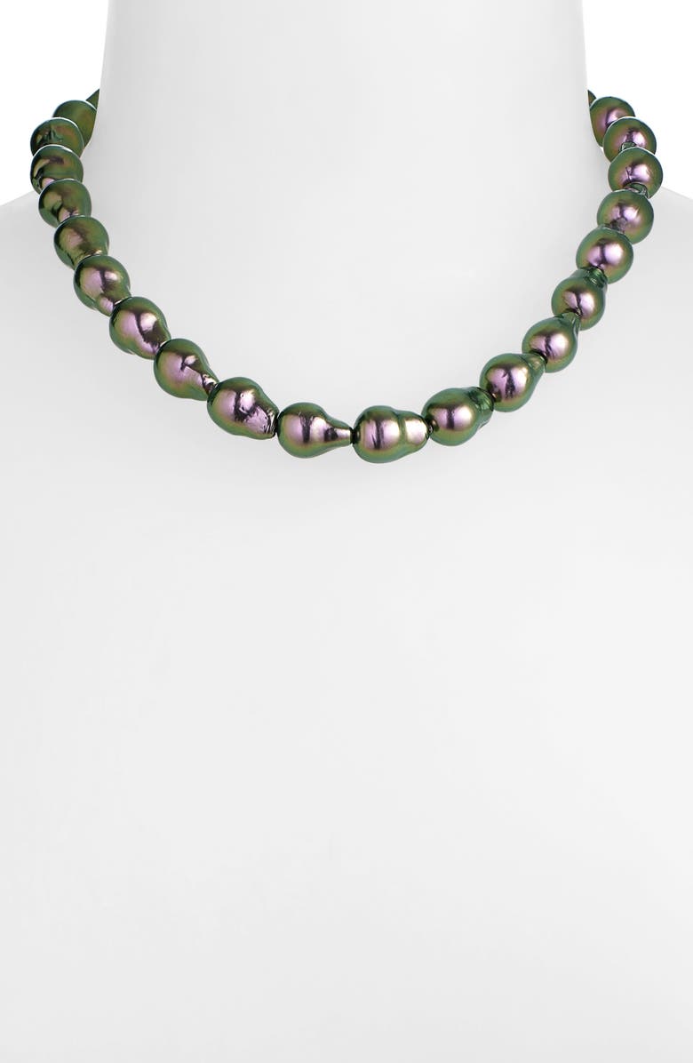 Lele Sadoughi Baroque Imitation Pearl Collar Necklace, Alternate, color, 