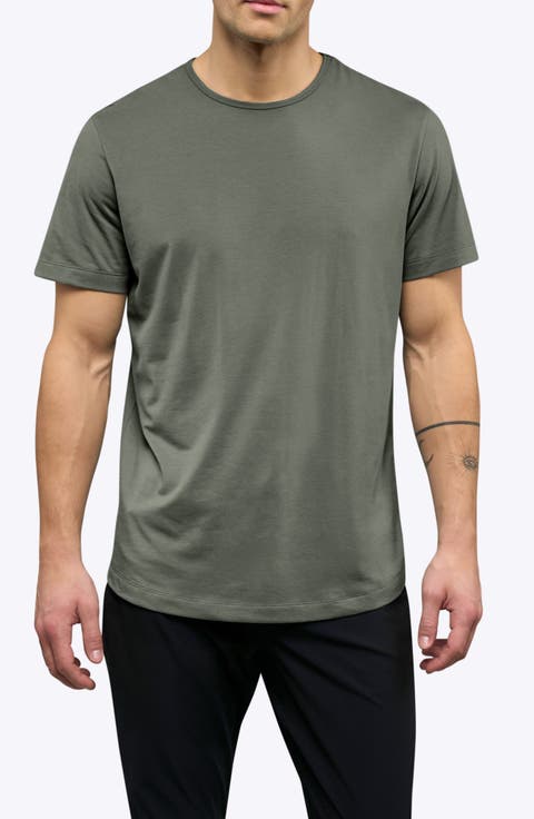 AO Curve Hem Cotton Blend T-Shirt
