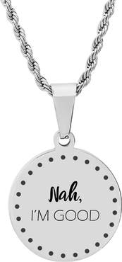 HMY JEWELRY Nah, I'm Good Pendant Necklace