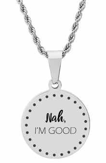 HMY JEWELRY Nah, I'm Good Pendant Necklace