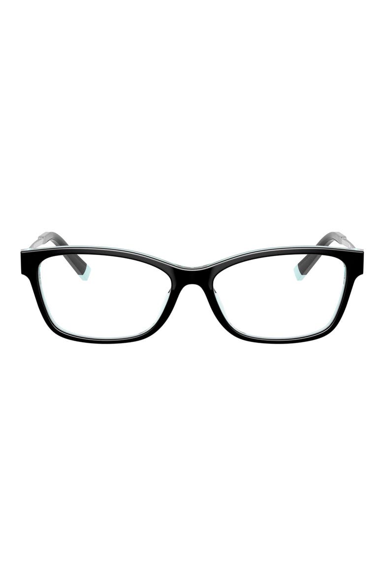 54mm Rectangular Optical Glasses, Main, color, BLACK