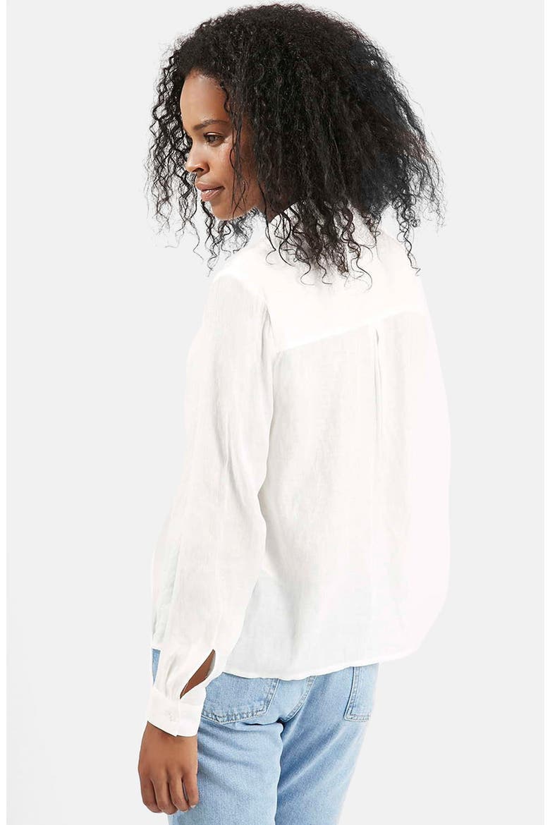 Drape Front Blouse, Alternate, color, WHITE
