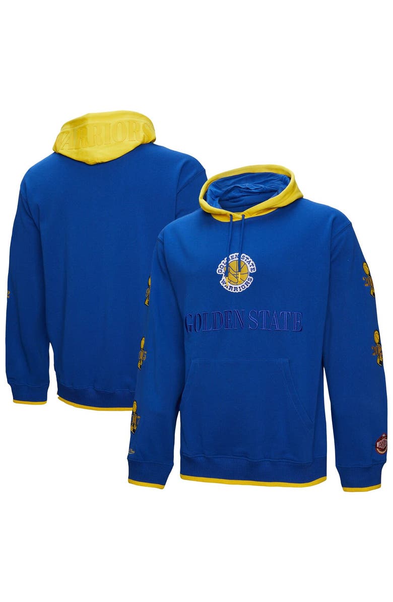 Mitchell & Ness Men's Mitchell & Ness Royal Golden State Warriors Hardwood Classics Team OG 3.0 Pullover Hoodie, Main, color, Royal