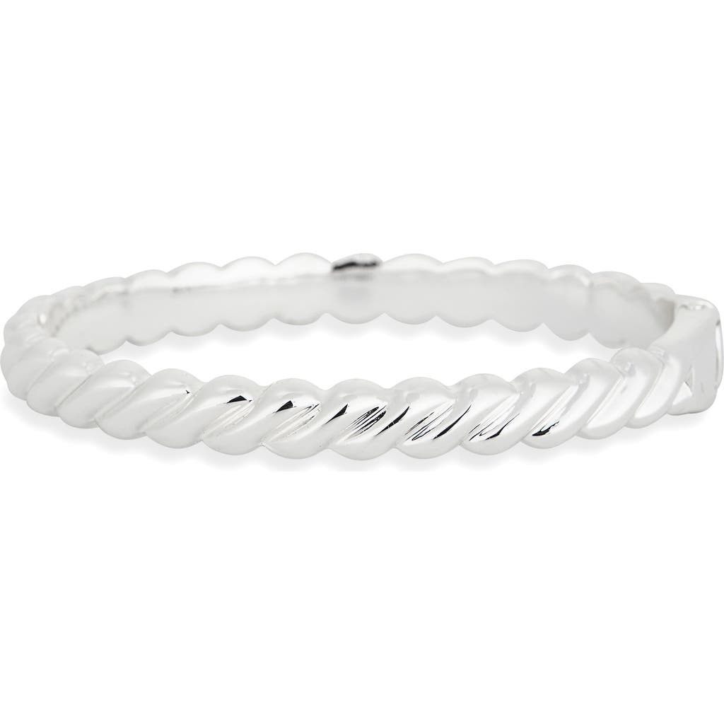 Ettika Twisted Stacking Bangle Bracelet In Silver