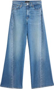 7 For All Mankind Twisted Seam Lotta High Waist Wide Leg Jeans