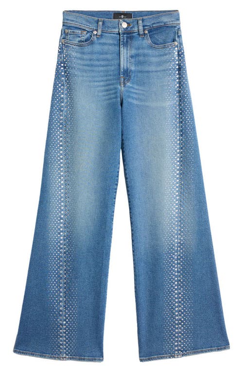 7 For All Mankind Twisted Seam Lotta High Waist Wide Leg Jeans In Blue