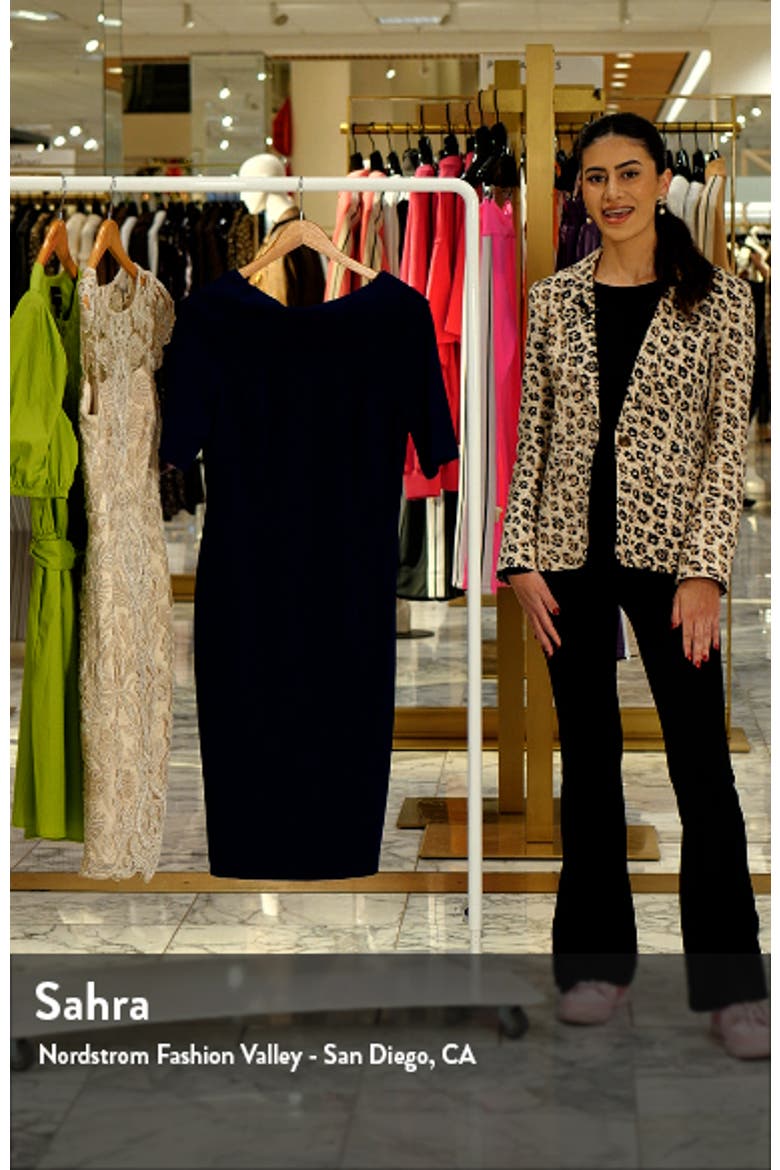 Foldover Neck V-Back Sheath Dress video