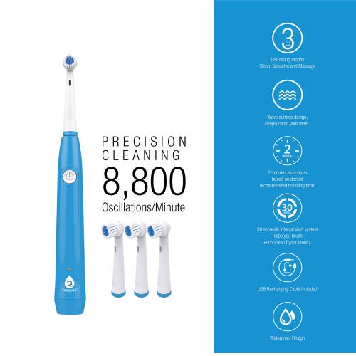 Pursonic Usb Rechargeable Rotary Toothbrush In White