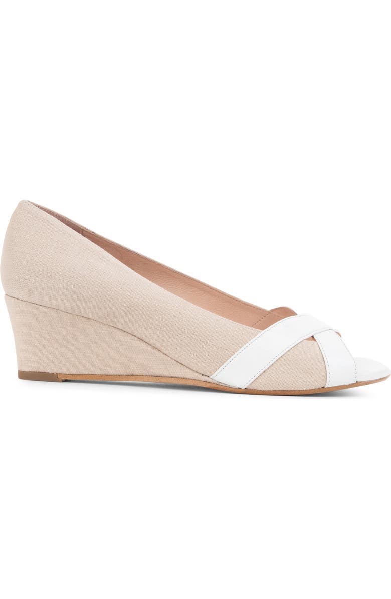 patricia green Como Wedge Sandal, Alternate, color, Natural White