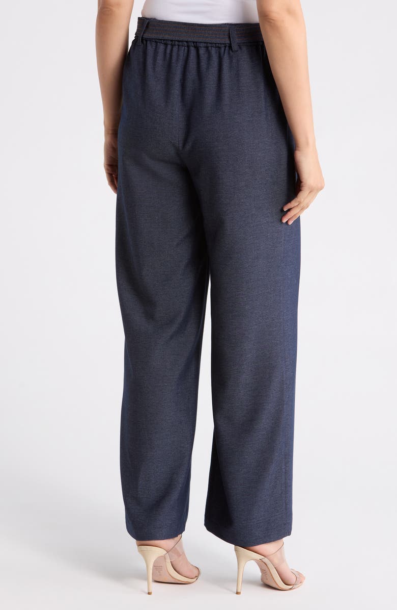 Gemma + Jane Belted Pleat Pants, Alternate, color, Indigo Blue