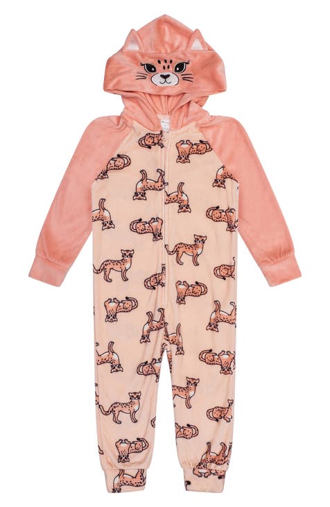 Kids' Hooded Velour One-Piece Pajamas (Little Kid & Big Kid)