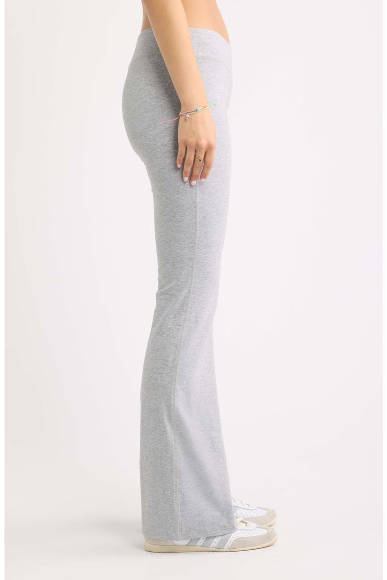 Low Rise Stretch Cotton Flare Leggings, Alternate, color, GREY SOFT HEATHER