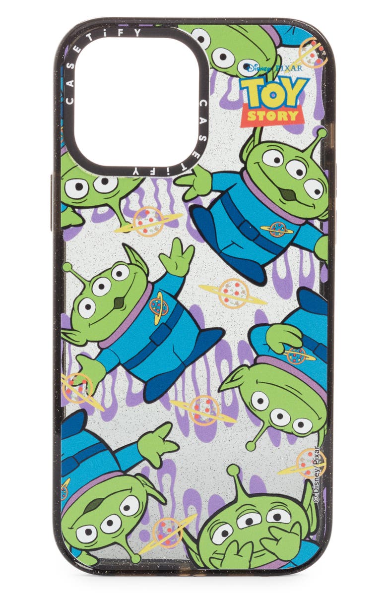 CASETiFY x Disney Pixar 'Toy Story' Alien Medley iPhone 13 Pro/13 Pro Max Case, Alternate, color, Glitterblack