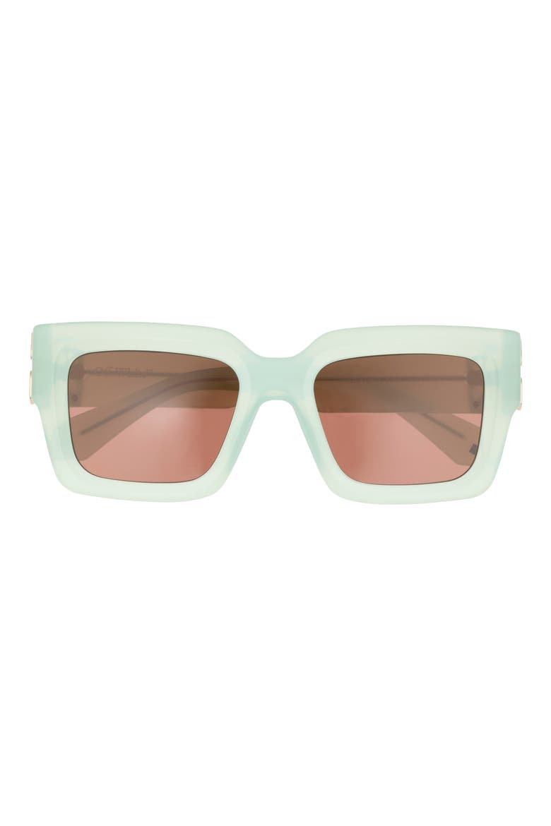 52mm Mystic Square Sunglasses, Main, color, SAGE BROWN
