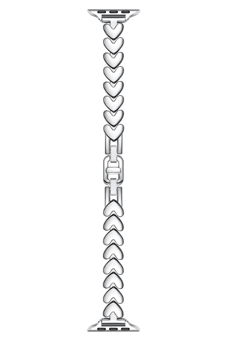 Archer Heart Bracelet Apple Watch® Watchband, Main, color, SILVER