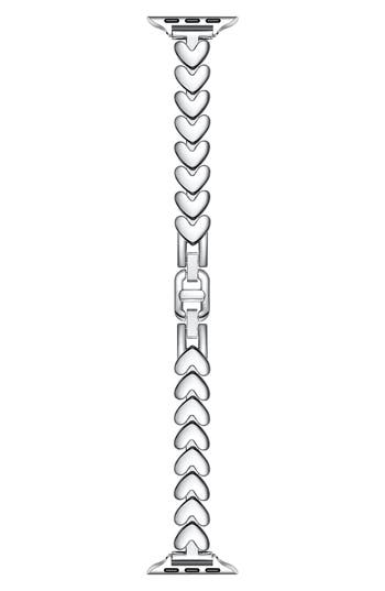 The Posh Tech Archer Heart Bracelet Apple Watch® Watchband In Silver
