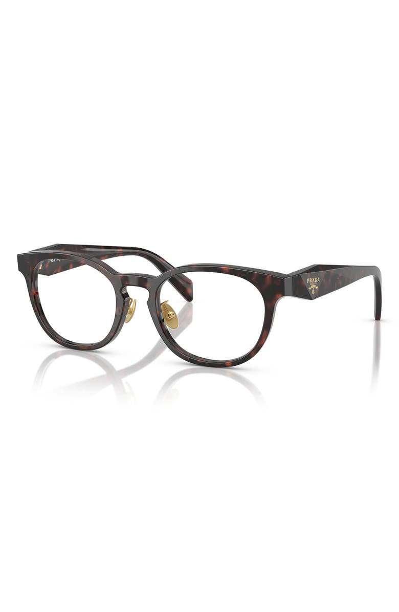 Prada 52mm Phantos Optical Glasses, Alternate, color, Brown Tortoise