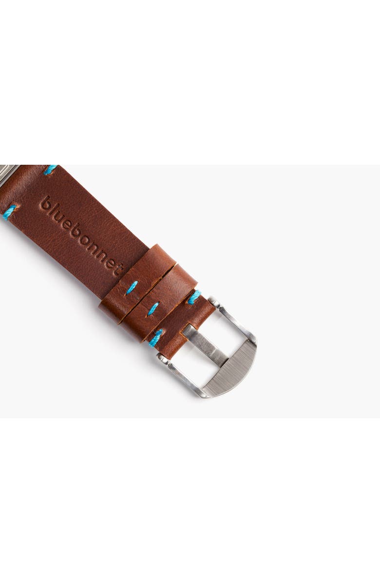 Bluebonnet The Maverick Italian Leather Apple Watch Band, Alternate, color, Bordeaux Brown