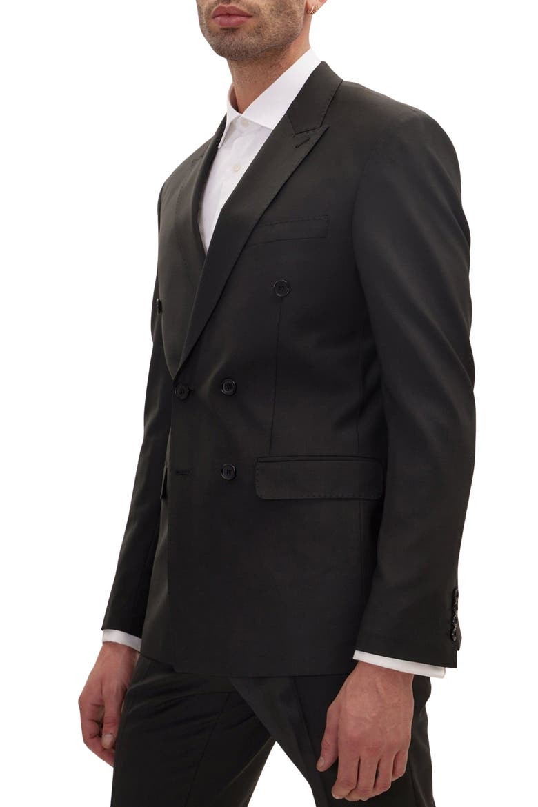 Double Breasted Suit, Alternate, color, BLACK