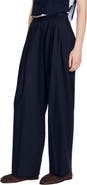 SANDRO Striped wool trousers