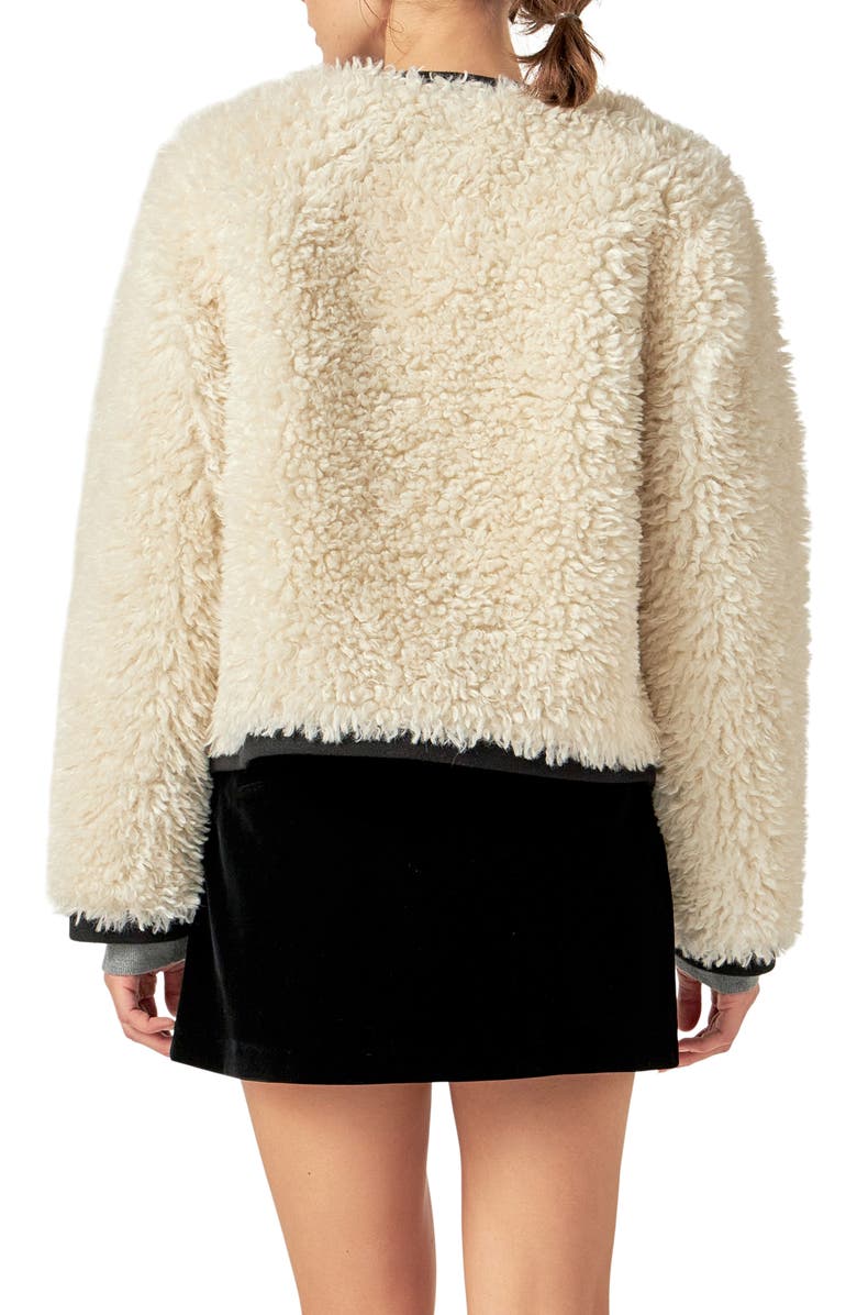 English Factory Faux Shearling Jacket, Alternate, color,