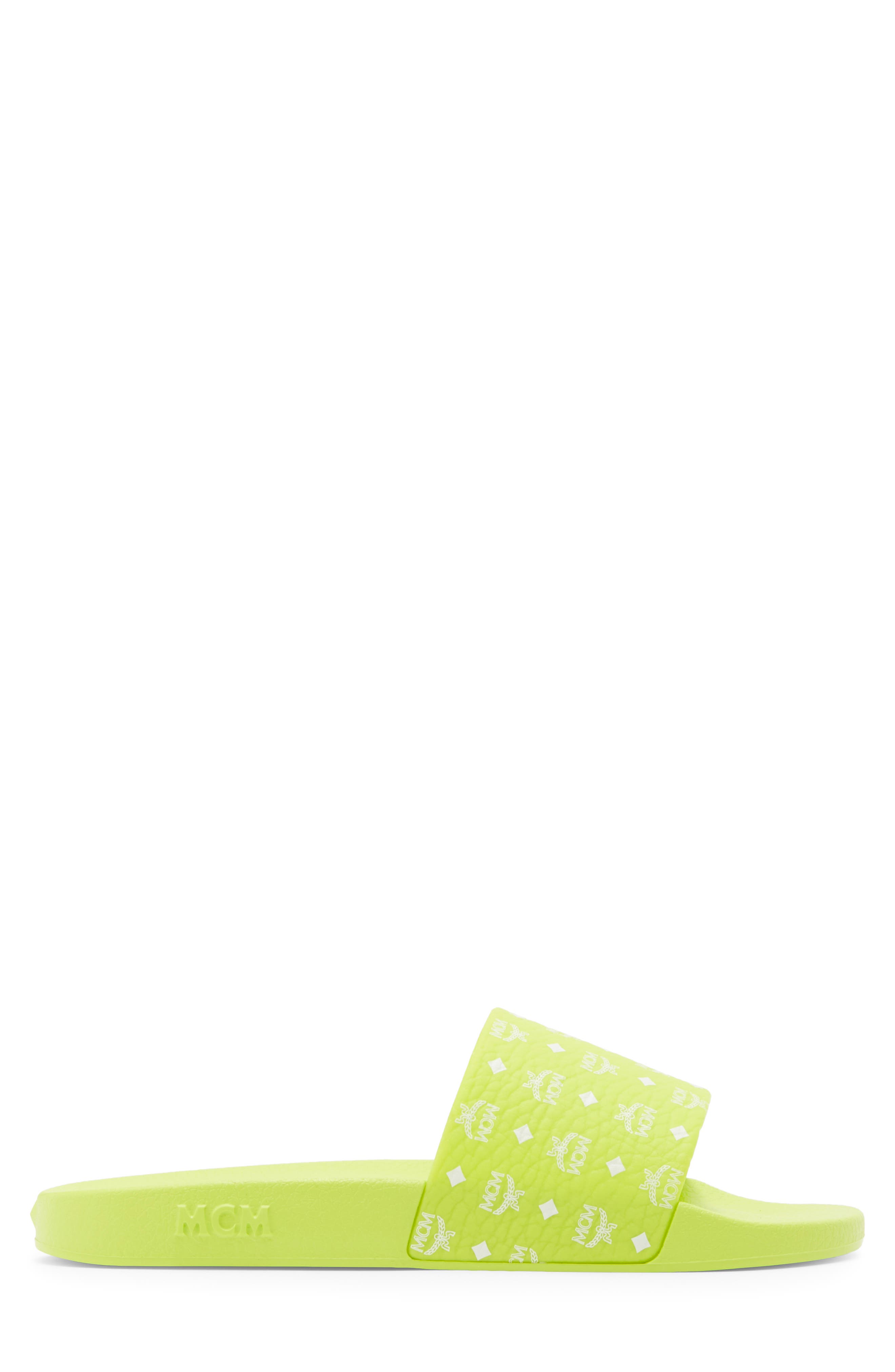 MCM Monogram Slide Sandal, Alternate, color, 