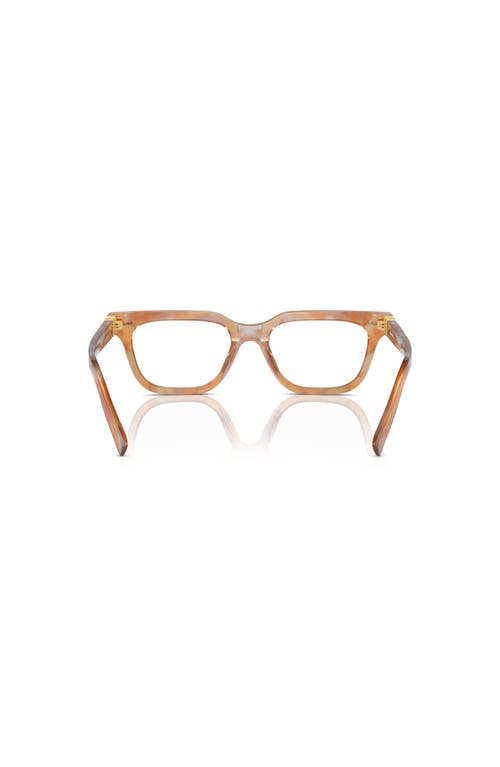 Miu Miu 53mm Rectangle Optical Glasses In Brown