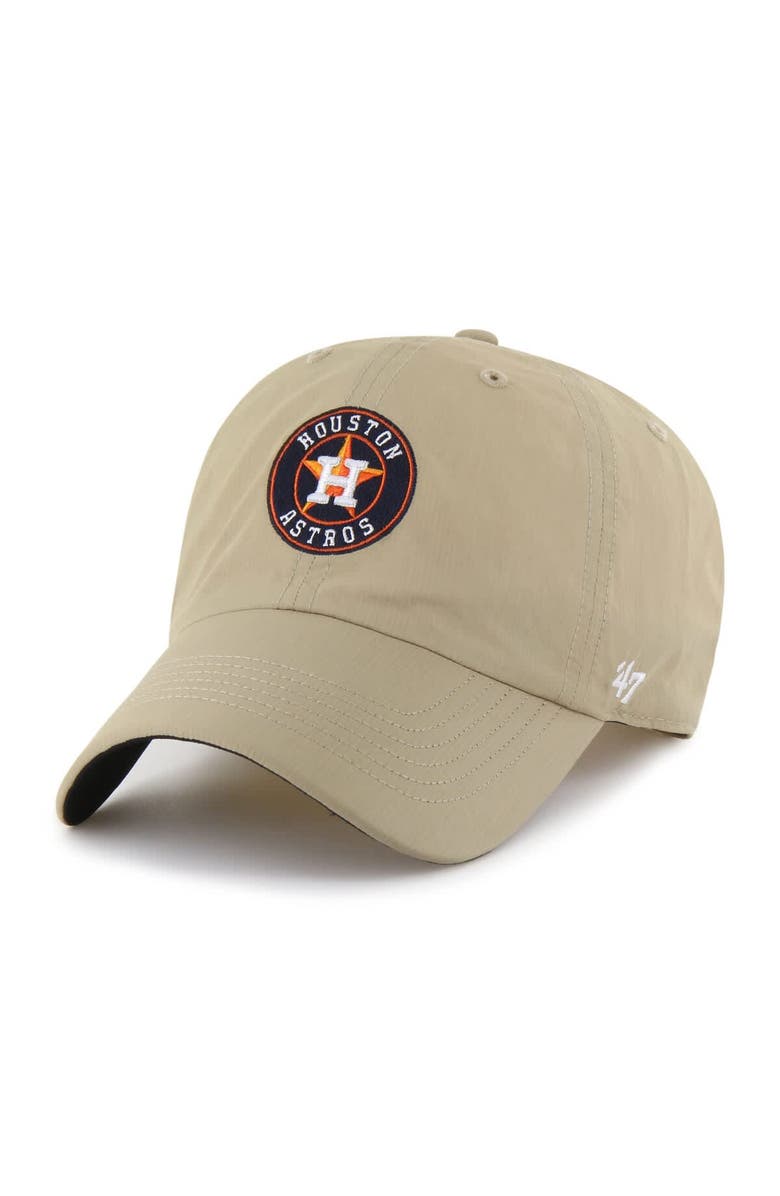 '47 Men's '47  Khaki Houston Astros Performance Clean Up Adjustable Hat, Main, color, 