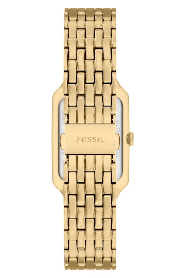Raquel Goldtone Bracelet Watch, 23mm x 38mm, Alternate, color, GOLD