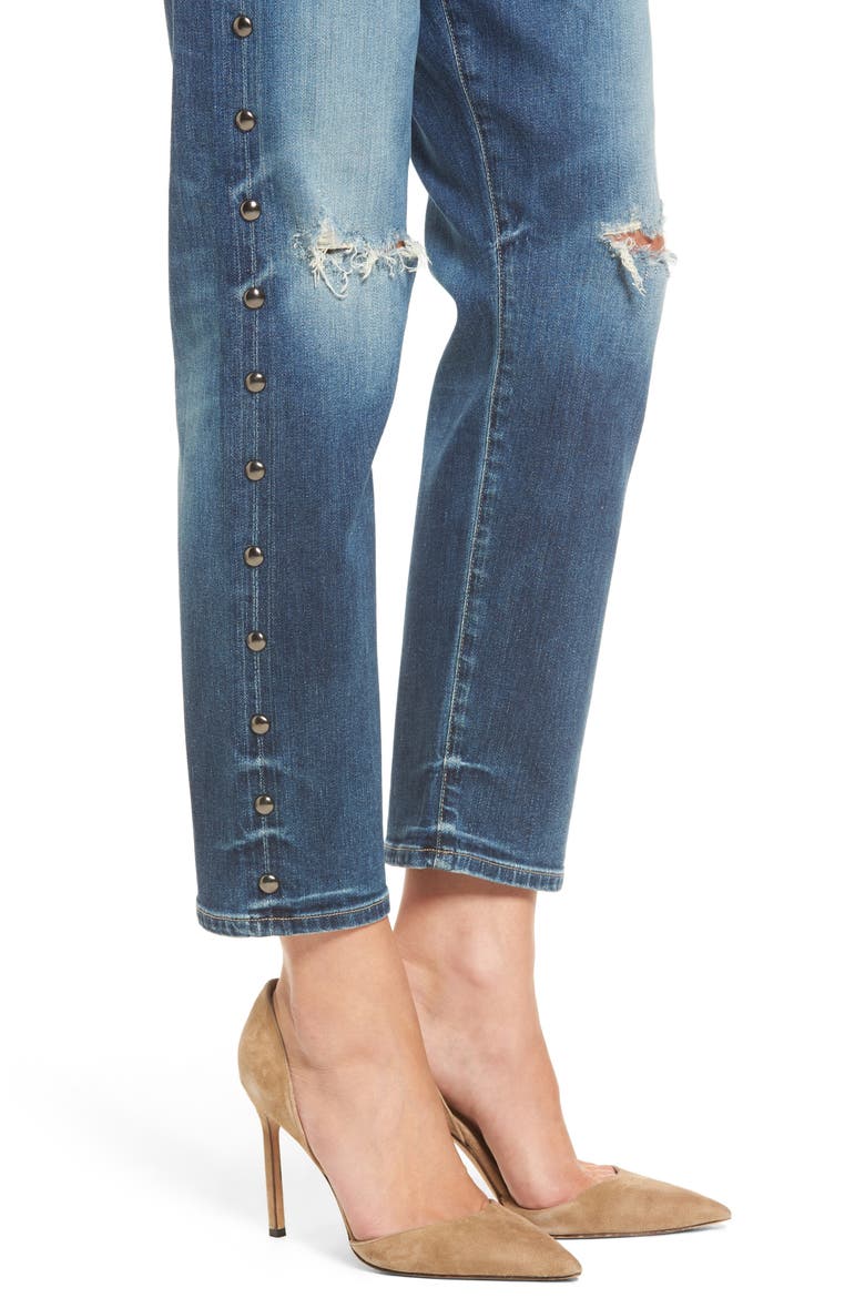 Emerson Slim Boyfriend Jeans, Alternate, color, STUDDED STETSON