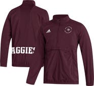 adidas Men's adidas Maroon Texas A&M Aggies AEROREADY Half-Zip Jacket