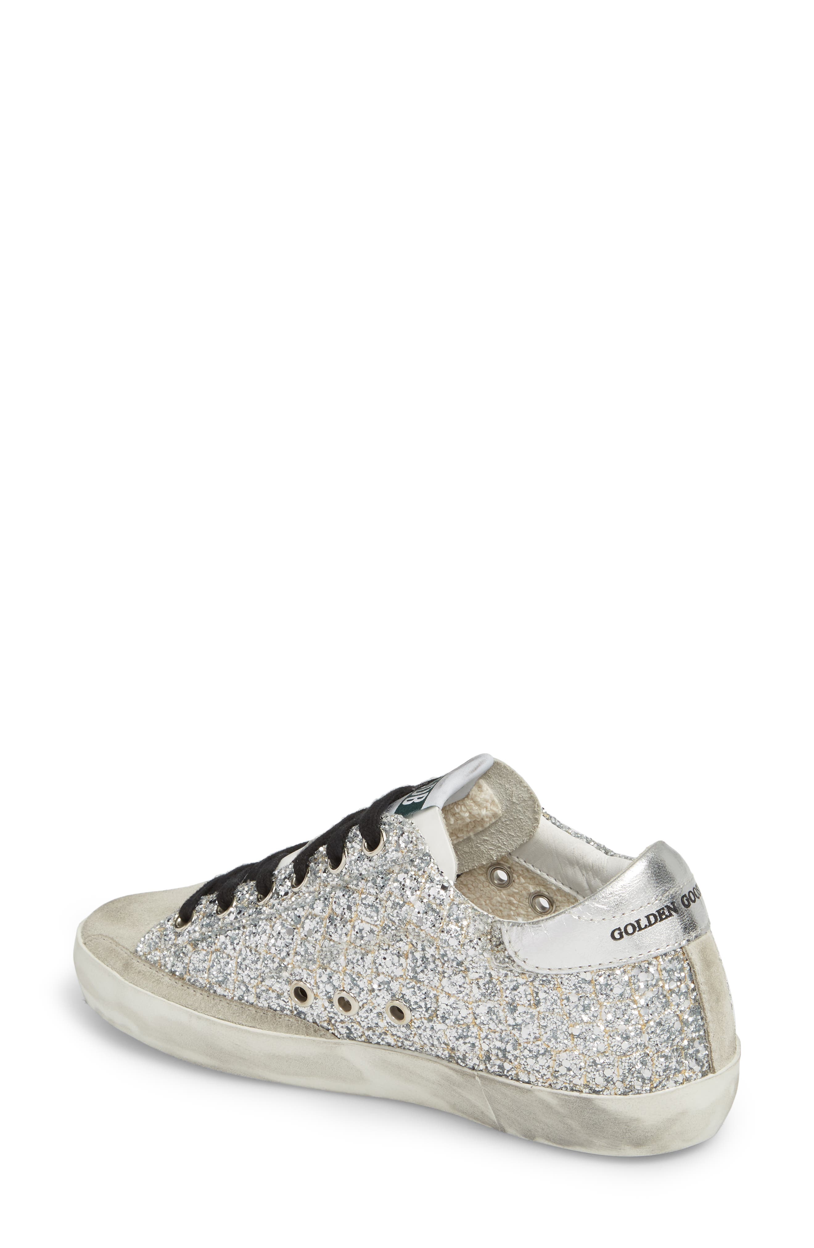 Golden Goose Glitter Superstar Lace-Up Sneaker, Alternate, color, 