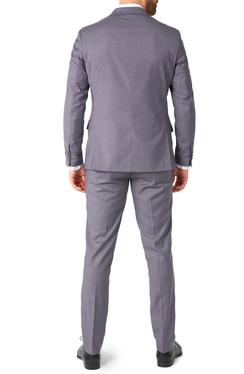 OppoSuits Daily Tailored Fit Dark Grey Stretch Suit, Alternate, color, Grey