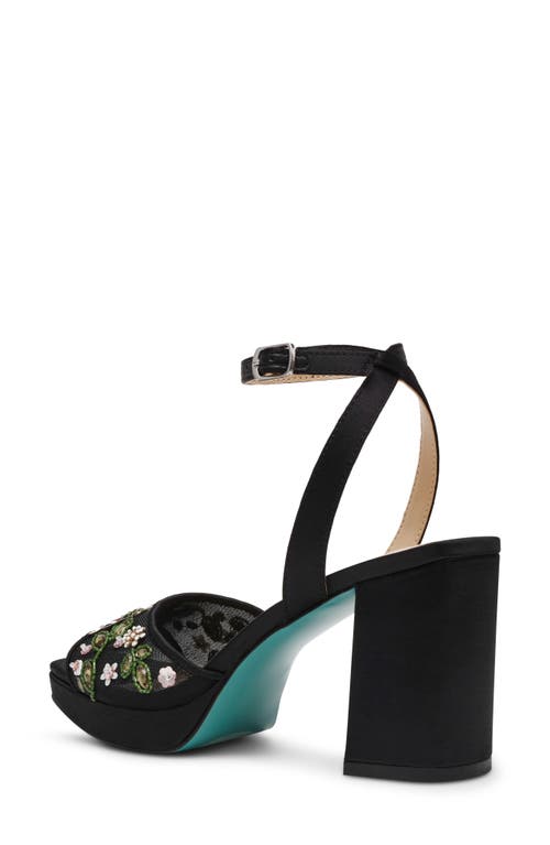 Betsey Johnson Kirra Ankle Strap Sandal In Black