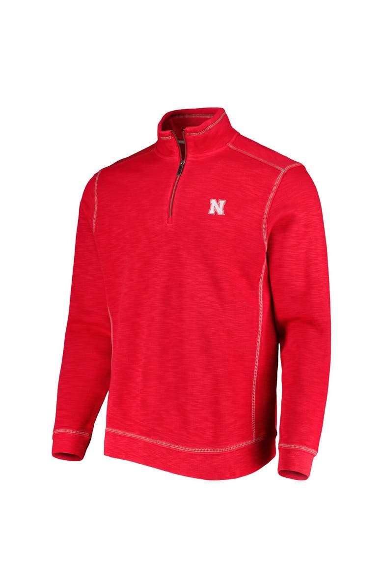 Tommy Bahama Men's Tommy Bahama Scarlet Nebraska Huskers Sport Tobago Bay Tri-Blend Mock Neck Half-Zip Jacket, Alternate, color, 