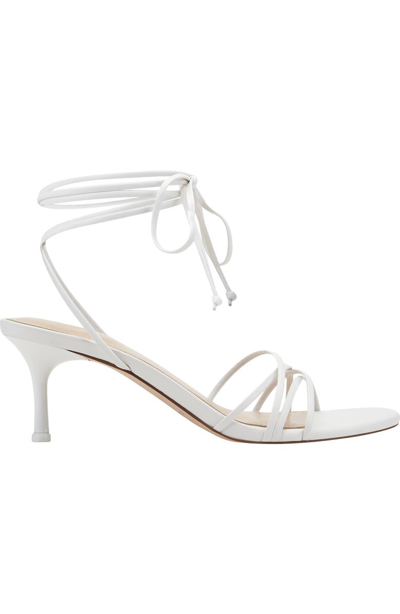 Marc Fisher Gineva Ankle Wrap Kitten Heel Sandal, Alternate, color, White