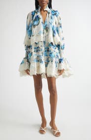 Zimmermann Alchemy Shirred Minidress