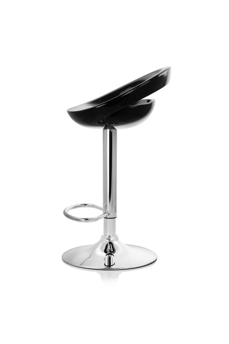 2 Piece Retro Adjustable Bar Stool, Alternate, color, Black