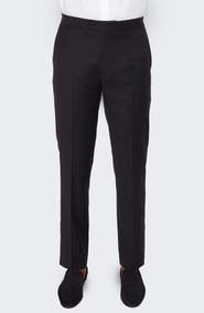 9tofive Solid Wool Tuxedo Pants