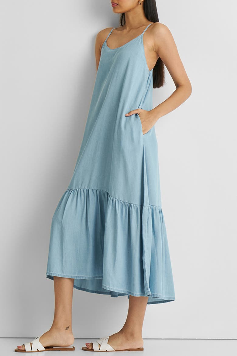 Flowy Maxi with Adjustable Straps, Alternate, color, Ocean Blue