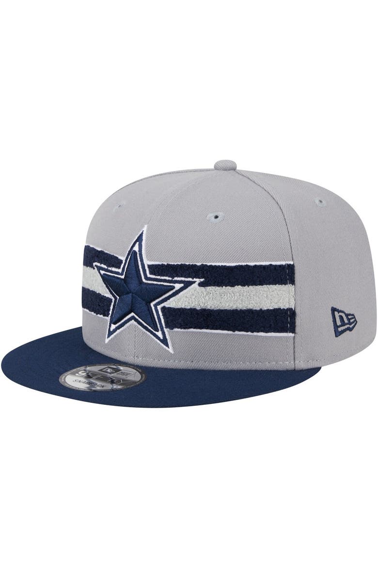 Men's New Era Gray/Navy Dallas Cowboys Band 9FIFTY Snapback Hat, Main, color, Gray