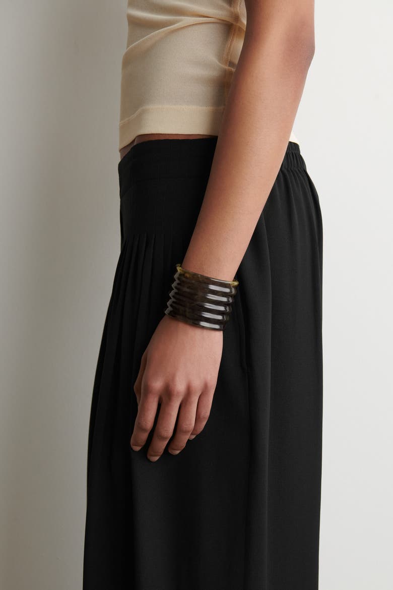 Rippled Cuff, Alternate, color, BROWN / MARBLED