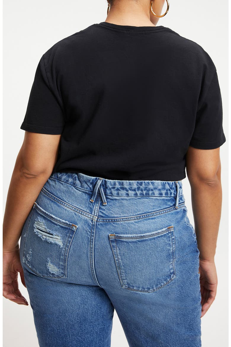 Heritage Crop Cotton T-Shirt, Alternate, color, BLACK001