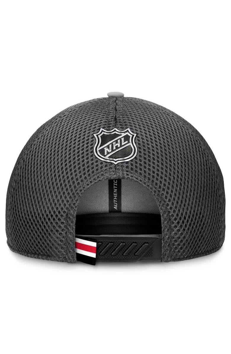 FANATICS Men's Fanatics Gray Carolina Hurricanes Authentic Pro Home Ice Trucker Adjustable Hat, Alternate, color, 