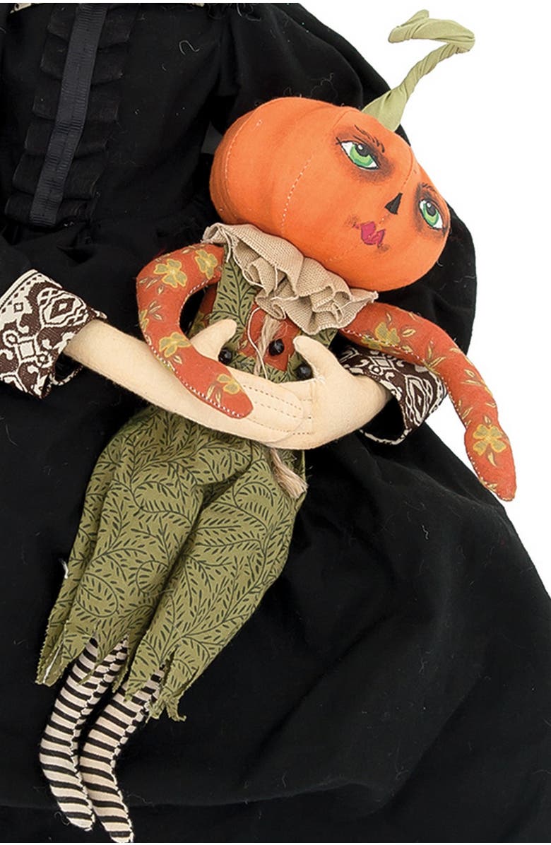 Gallerie II Marleigh Witch and Pumpkin Joe Spencer Gathered Traditions Halloween Art Doll Figure, Alternate, color, Black