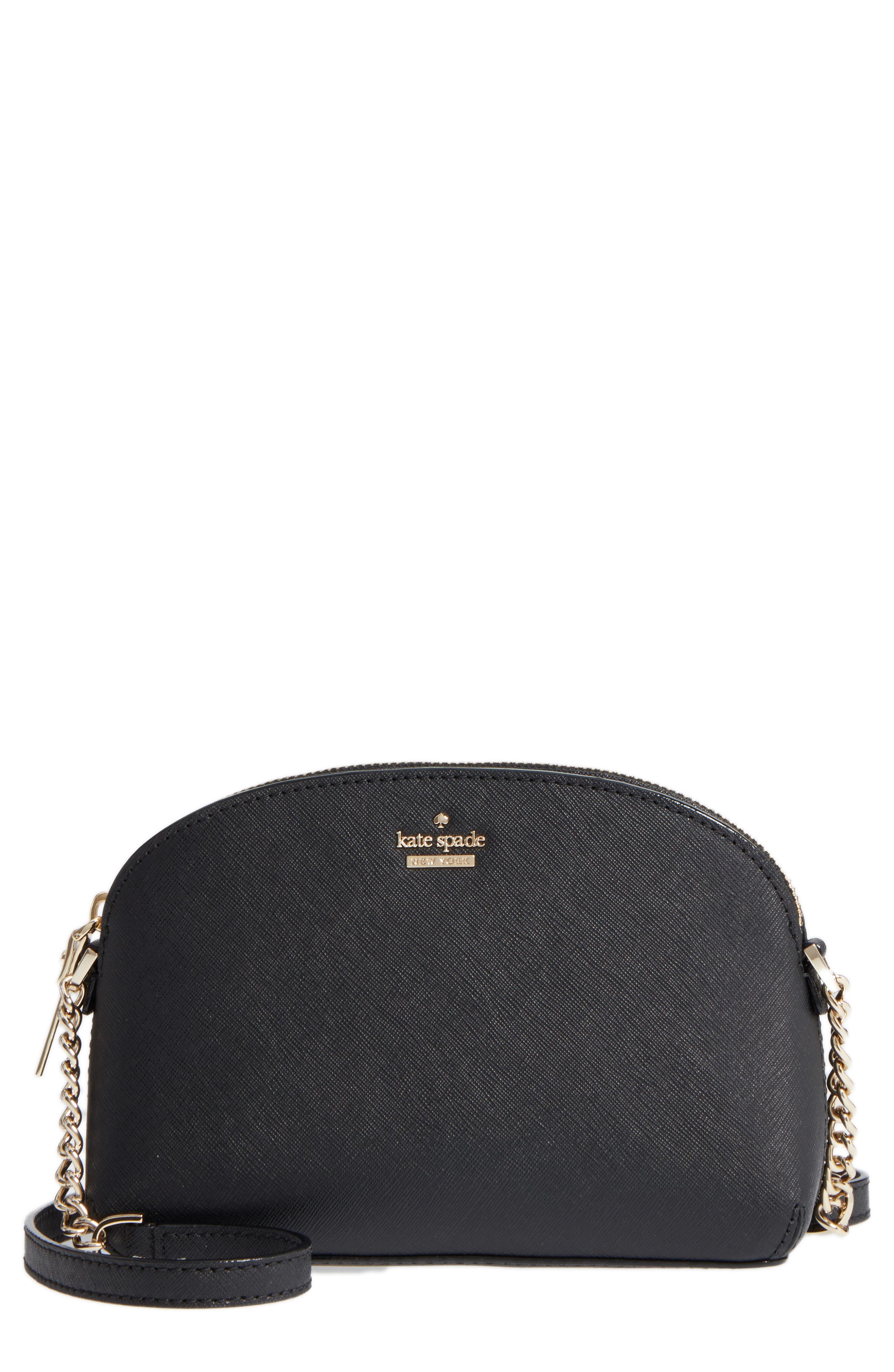 cameron street - hilli leather crossbody bag, Main, color, BLACK