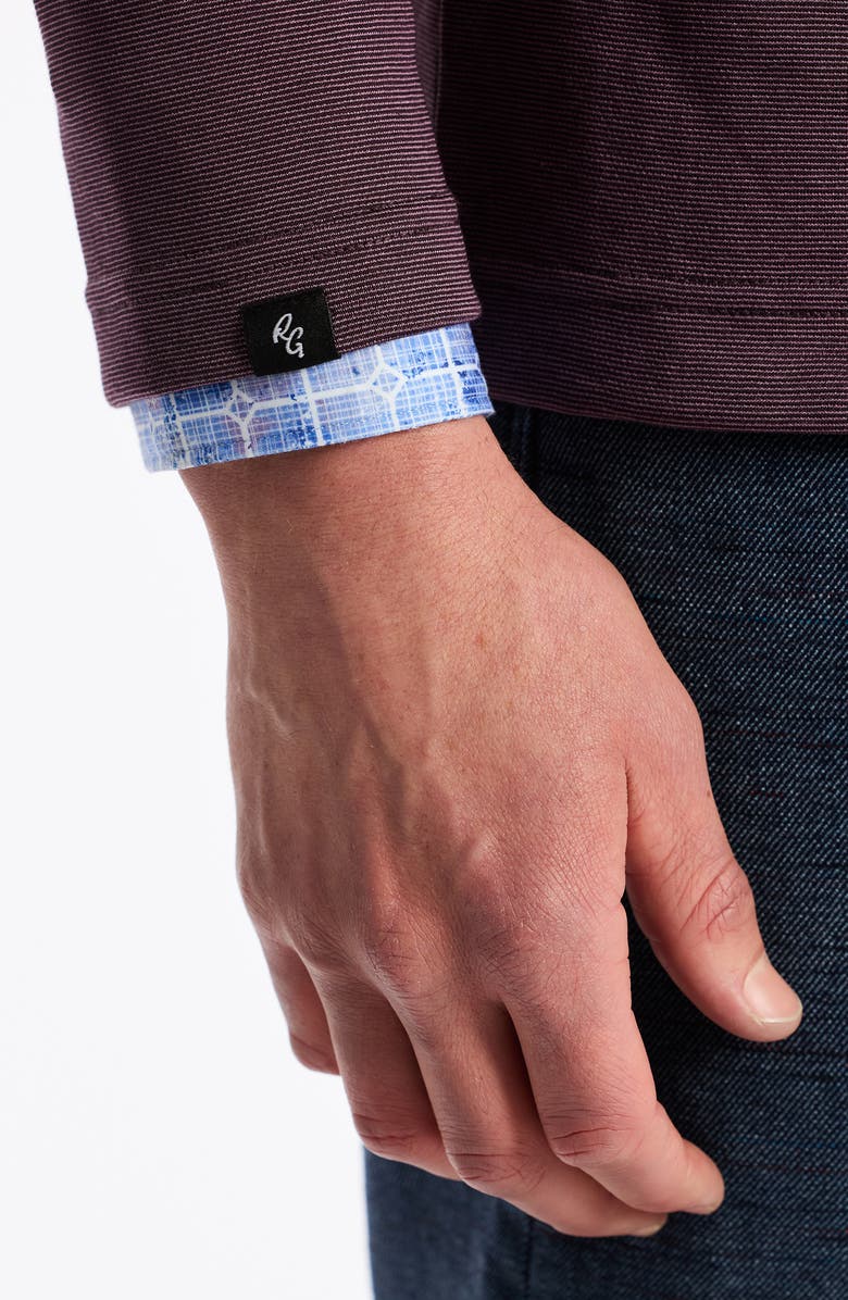 Robert Graham Troland Quarter Zip Top, Alternate, color, Plum Perfect