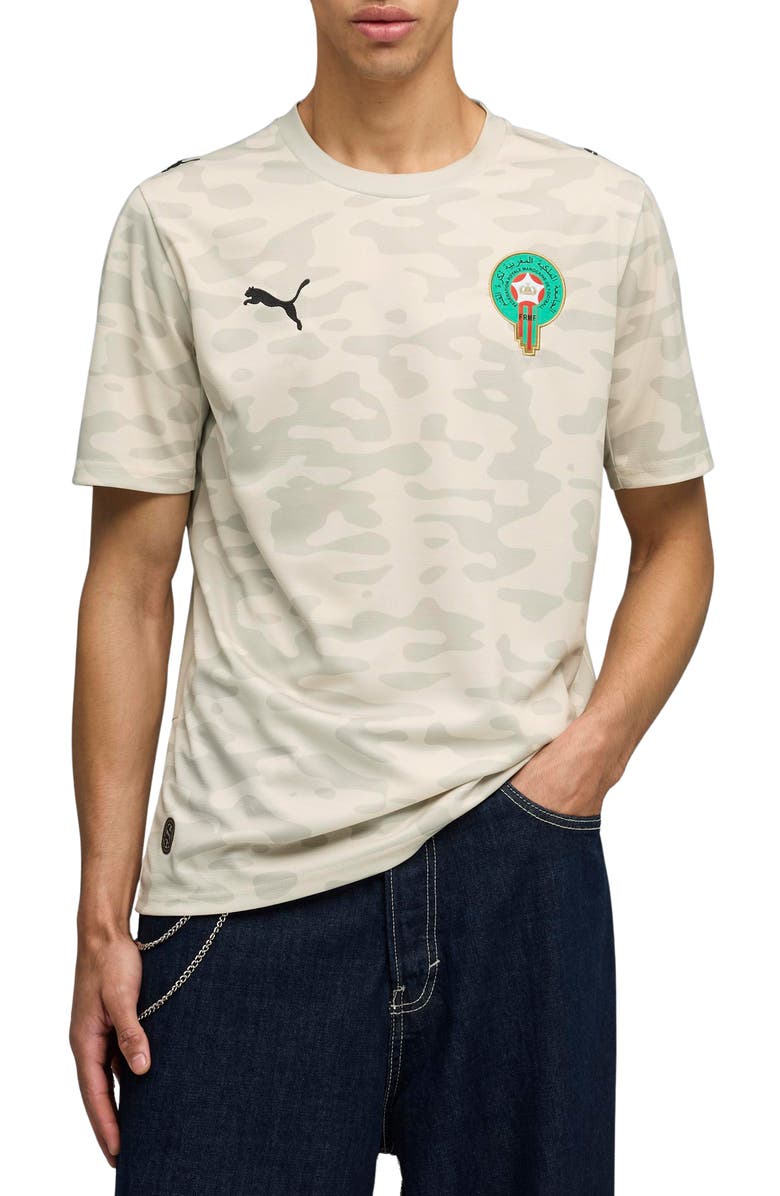 PUMA x Morocco x Salehe Bembury Goalkeeper Jersey, Main, color, Alpine Snow/ Desert Dust